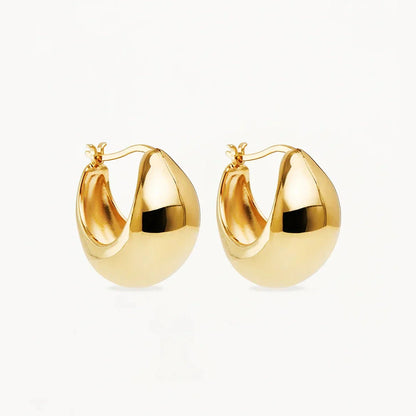 Bold Sunkissed Large Hoop Earrings 1