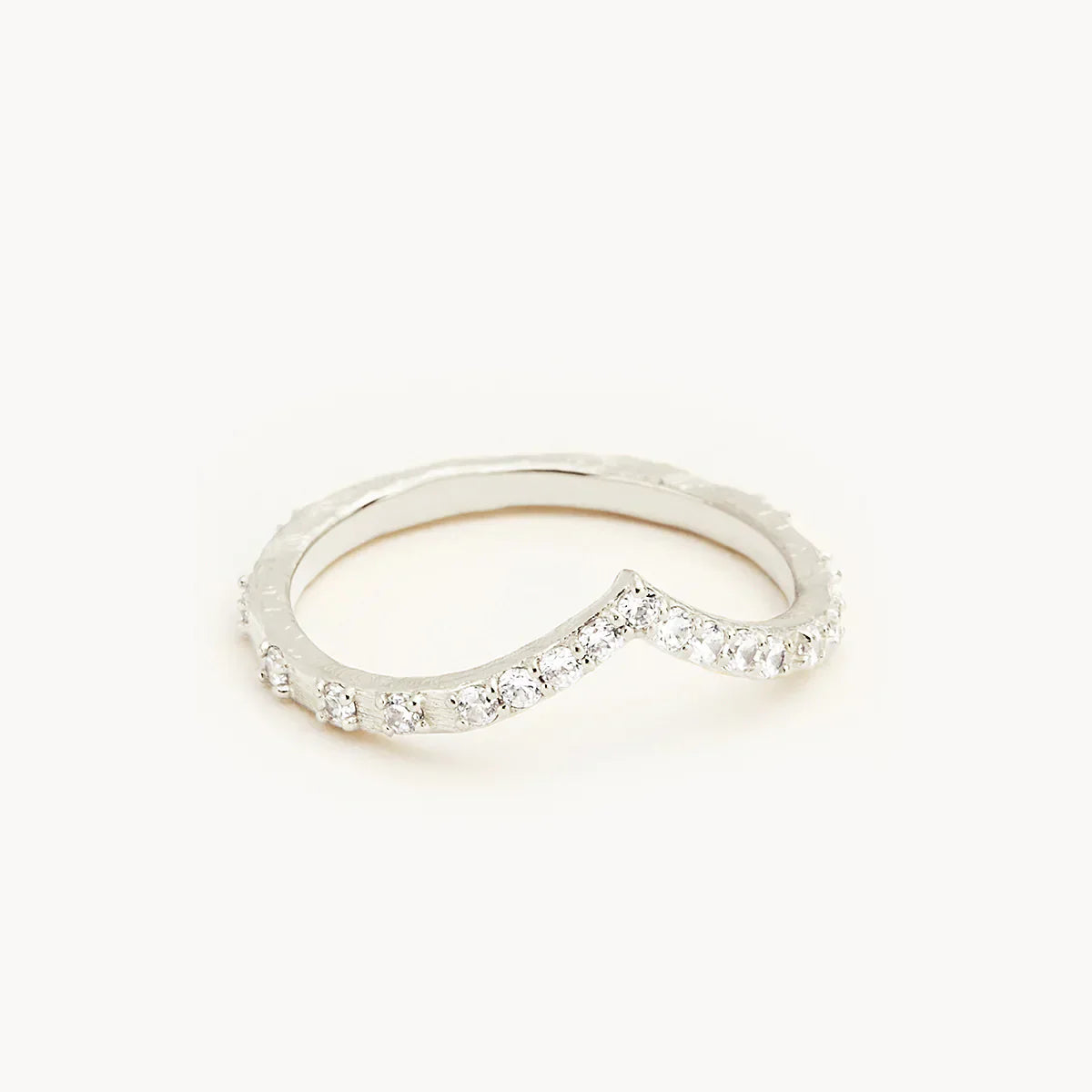 1.0 TCW Round  Lab Grown Diamond V Shaped Wedding Band 2