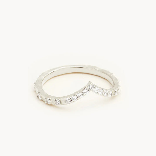 1.0 TCW Round  Lab Grown Diamond V Shaped Wedding Band