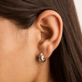 Load image into Gallery viewer, Sculpted Silver Heart Stud Earrings
