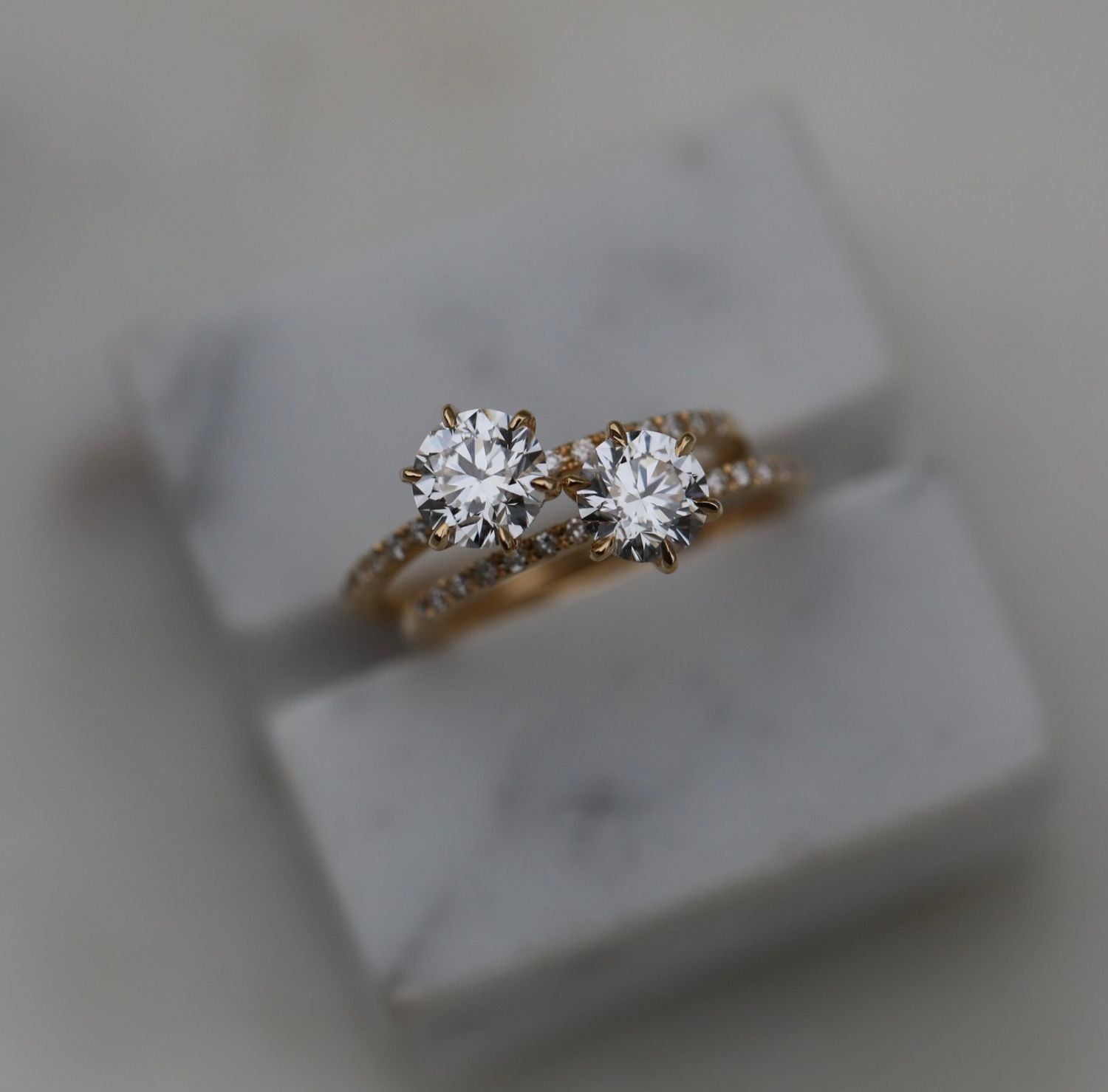 Eternal Elegance: 0.70 CT Round Lab-Grown Diamond Pave Engagement Ring 10