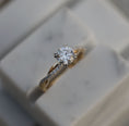 Load image into Gallery viewer, 0.89 CT Round Lab-Grown Diamond Twisted Pave Engagement Ring
