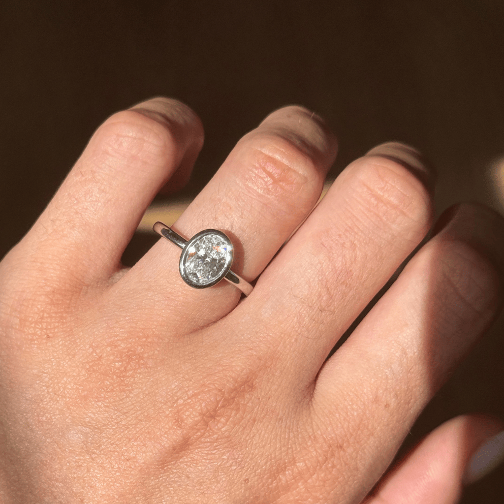 Solitaire-Oval Lab Grown Diamond Engagement Ring