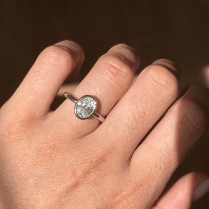 Solitaire-Oval Lab Grown Diamond Engagement Ring