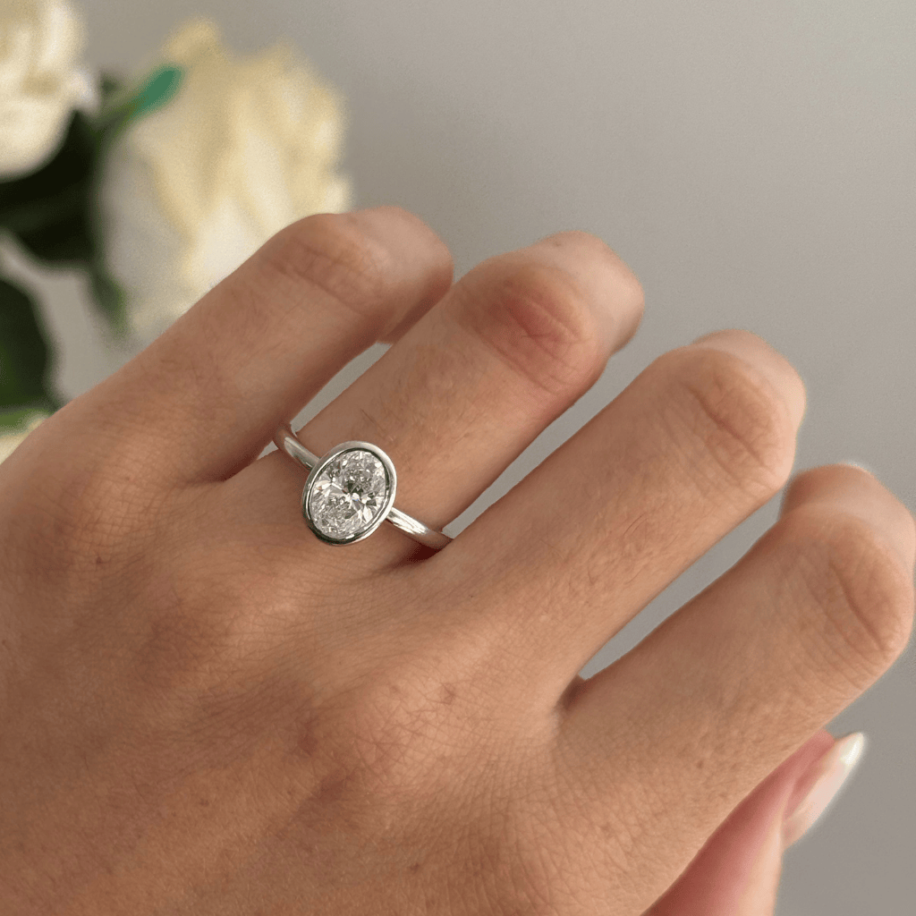 Solitaire-Oval Lab Grown Diamond Engagement Ring