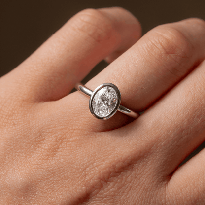 Solitaire-Oval Lab Grown Diamond Engagement Ring
