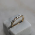 Load image into Gallery viewer, 1.10 TCW Round Lab-Grown Diamond Half Eternity Gold Band
