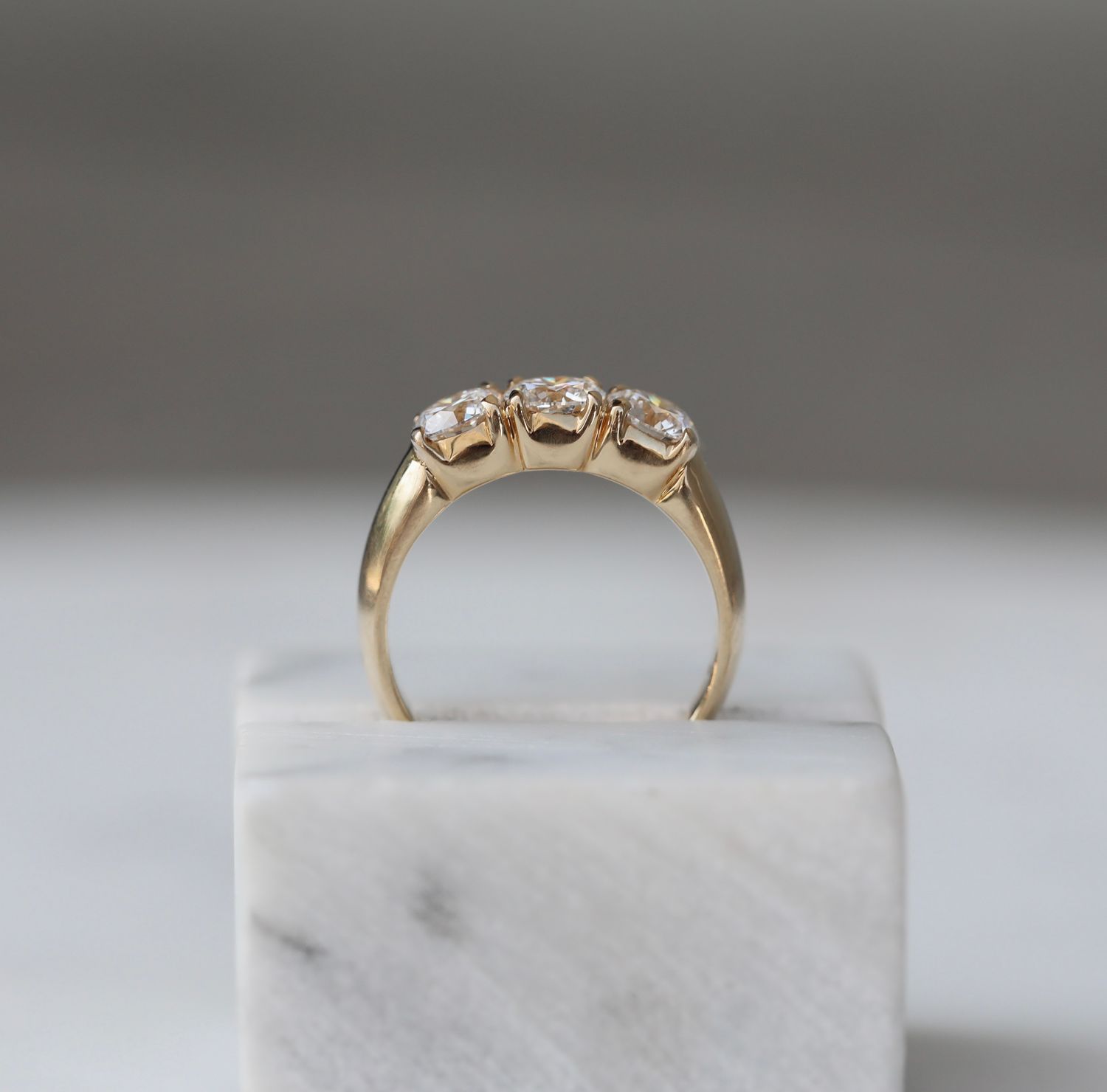 Eternal Elegance: 1.50 TCW Round Lab-Grown Diamond Trio Wedding Band 10