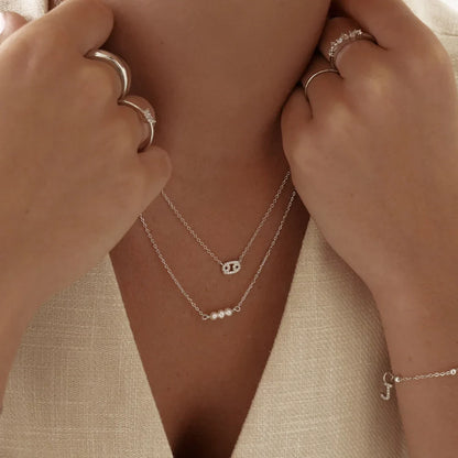 0.30 TCW Round Lab-Grown Diamond Zodiac Cancer Pendant Necklace 2