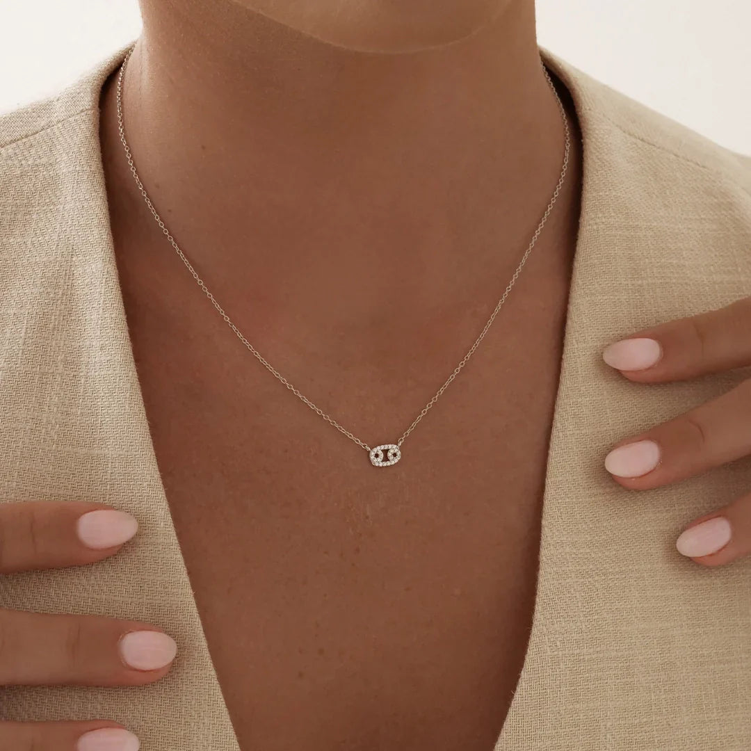 0.30 TCW Round Lab-Grown Diamond Zodiac Cancer Pendant Necklace 5