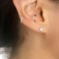 Load image into Gallery viewer, 0.04 Carat Round Lab Grown Diamond Hoop Earring
