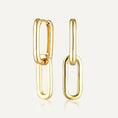 Load image into Gallery viewer, Golden Elegance: Chic Elongated Link Drop Earrings
