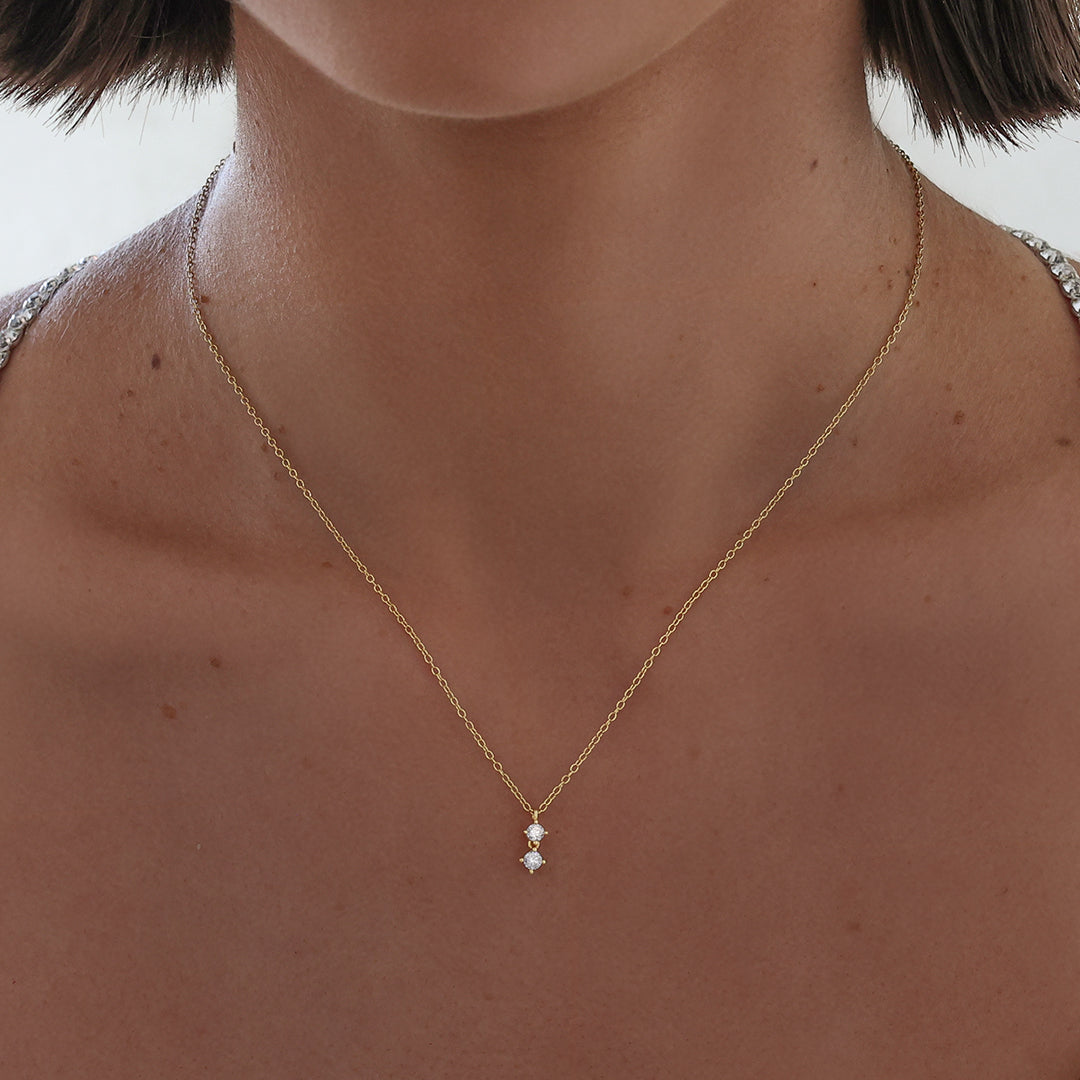 Elegant 0.2TCW Round Lab-Grown Diamond Pendant Necklace