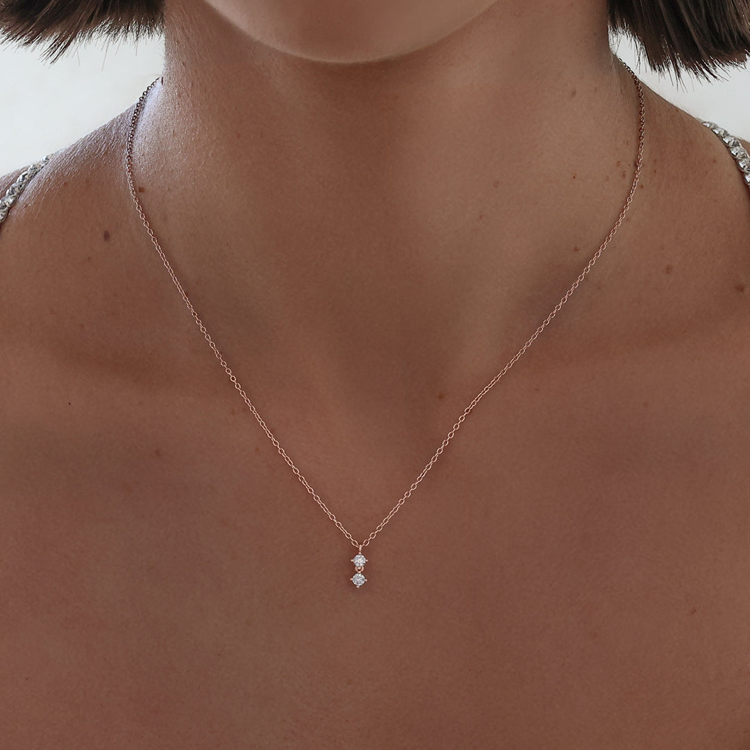 Elegant 0.2TCW Round Lab-Grown Diamond Pendant Necklace 2
