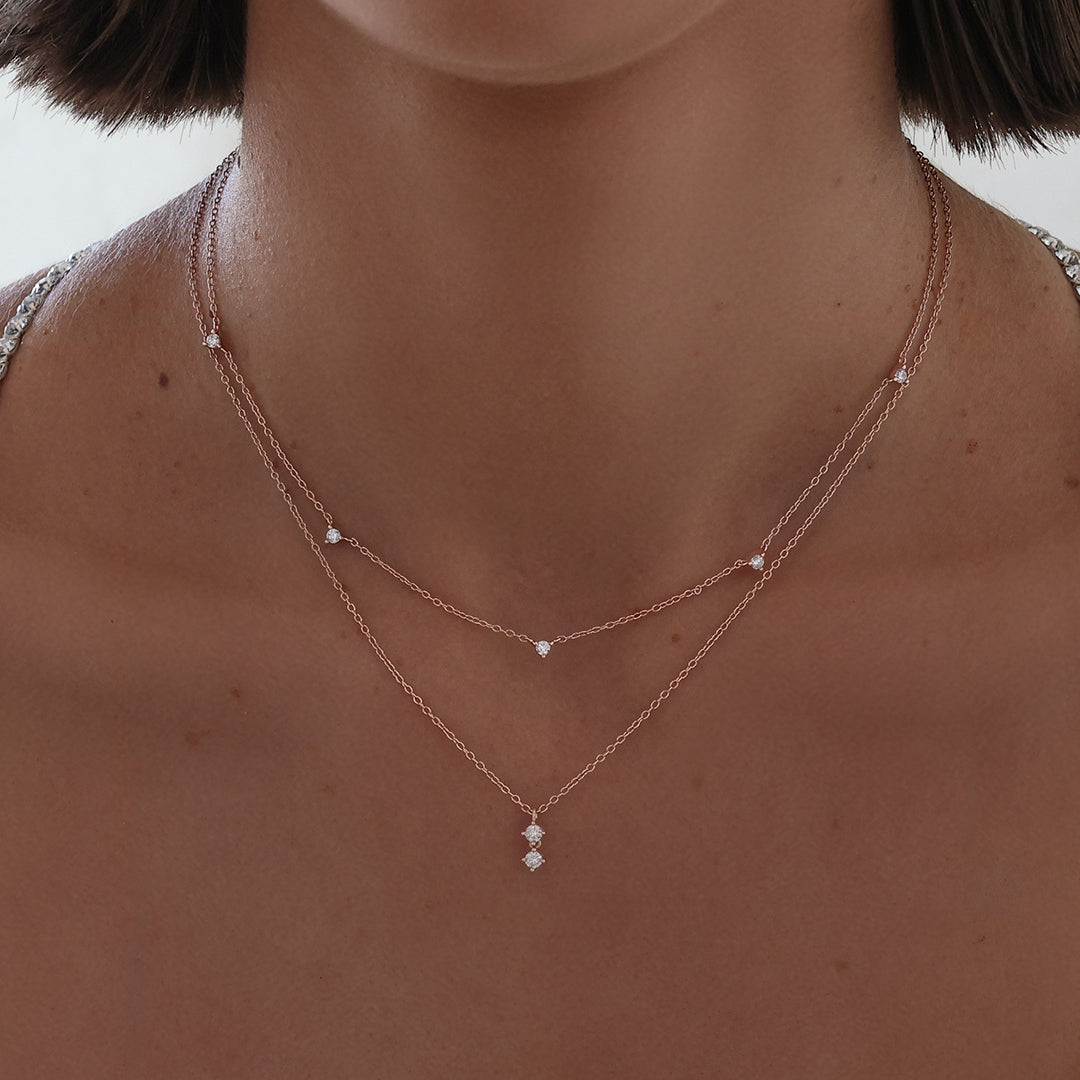 Elegant 0.2TCW Round Lab-Grown Diamond Pendant Necklace 3