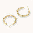 Load image into Gallery viewer, Chain Link Hoops Earring
