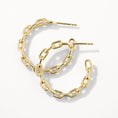 Load image into Gallery viewer, Chain Link Hoops Earring
