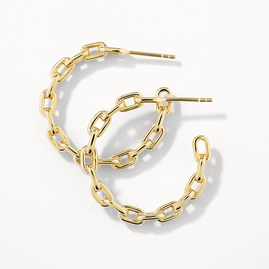 Chain Link Hoops Earring