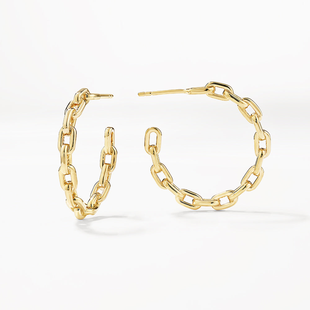 Chain Link Hoops Earring