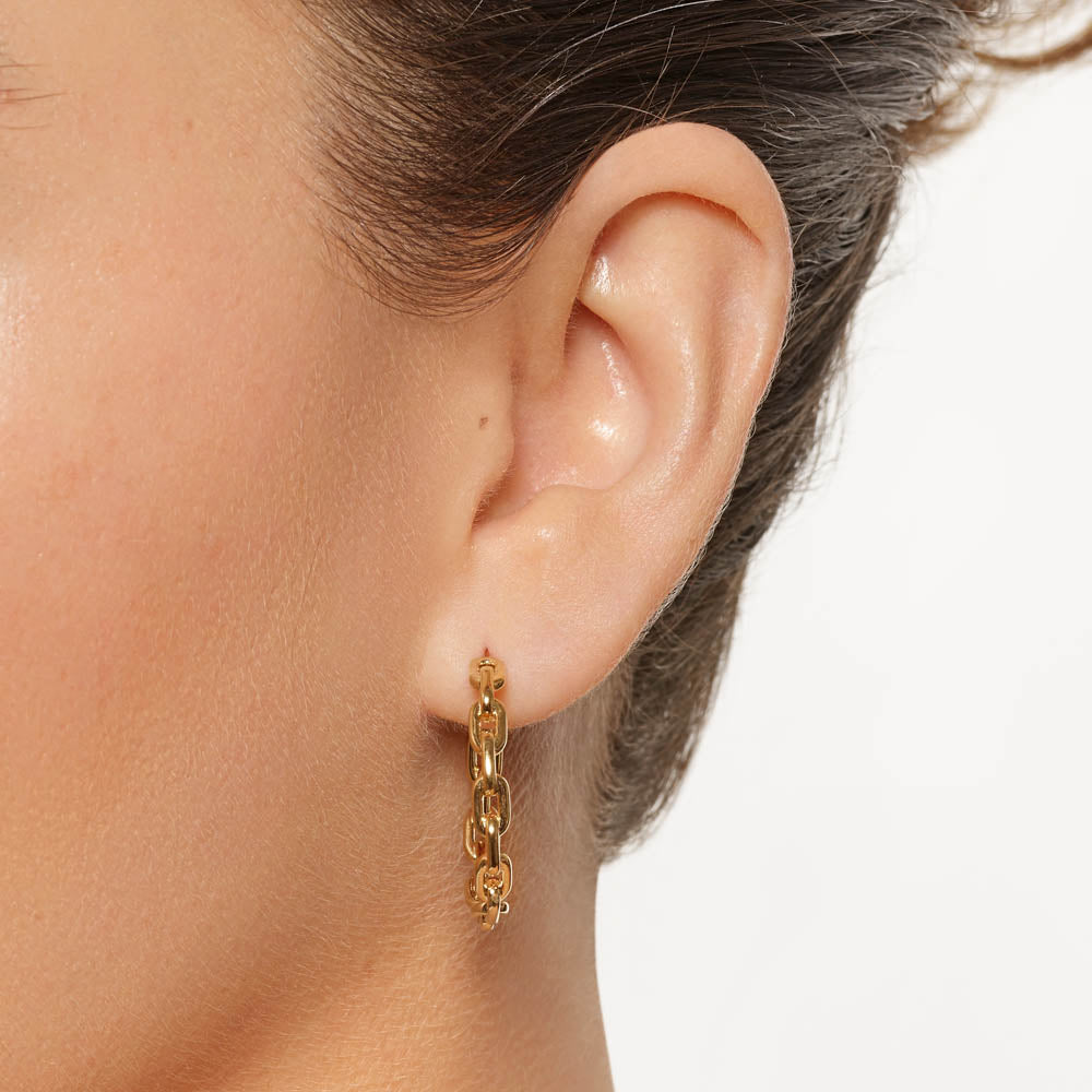 Chain Link Hoops Earring 8