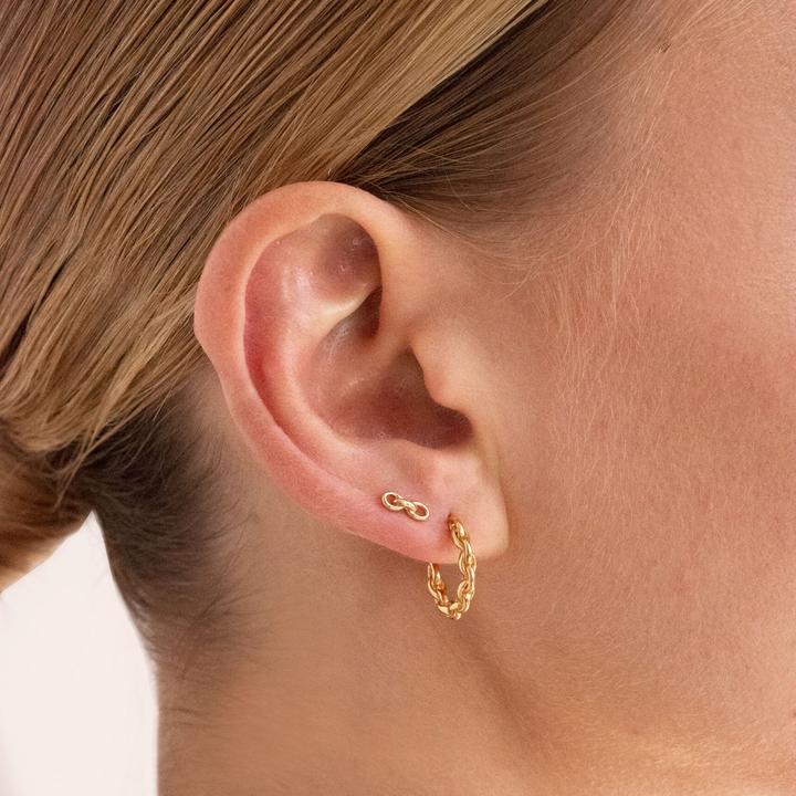 Chain C Shaped Hoop Earrings 4