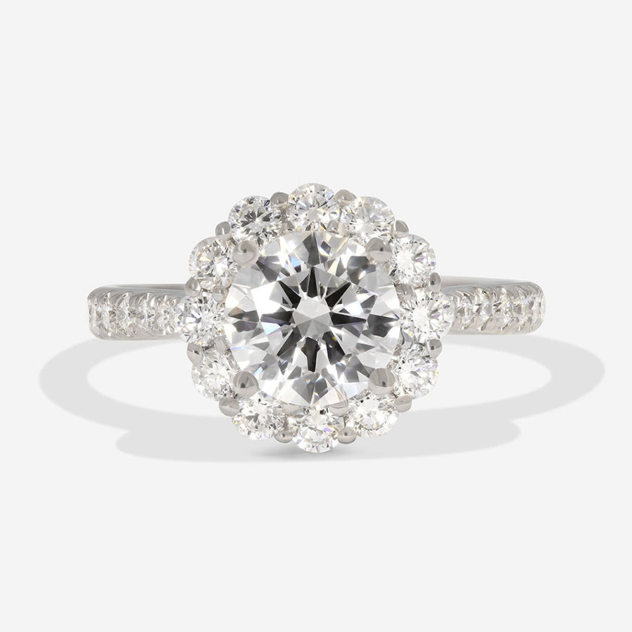 Halo-2.0 CT Round Lab Grown Diamond Engagement Ring