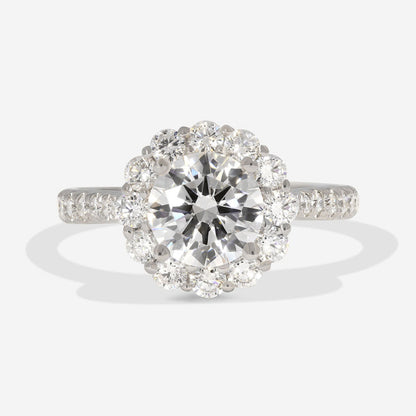 Halo-2.0 CT Round Lab Grown Diamond Engagement Ring
