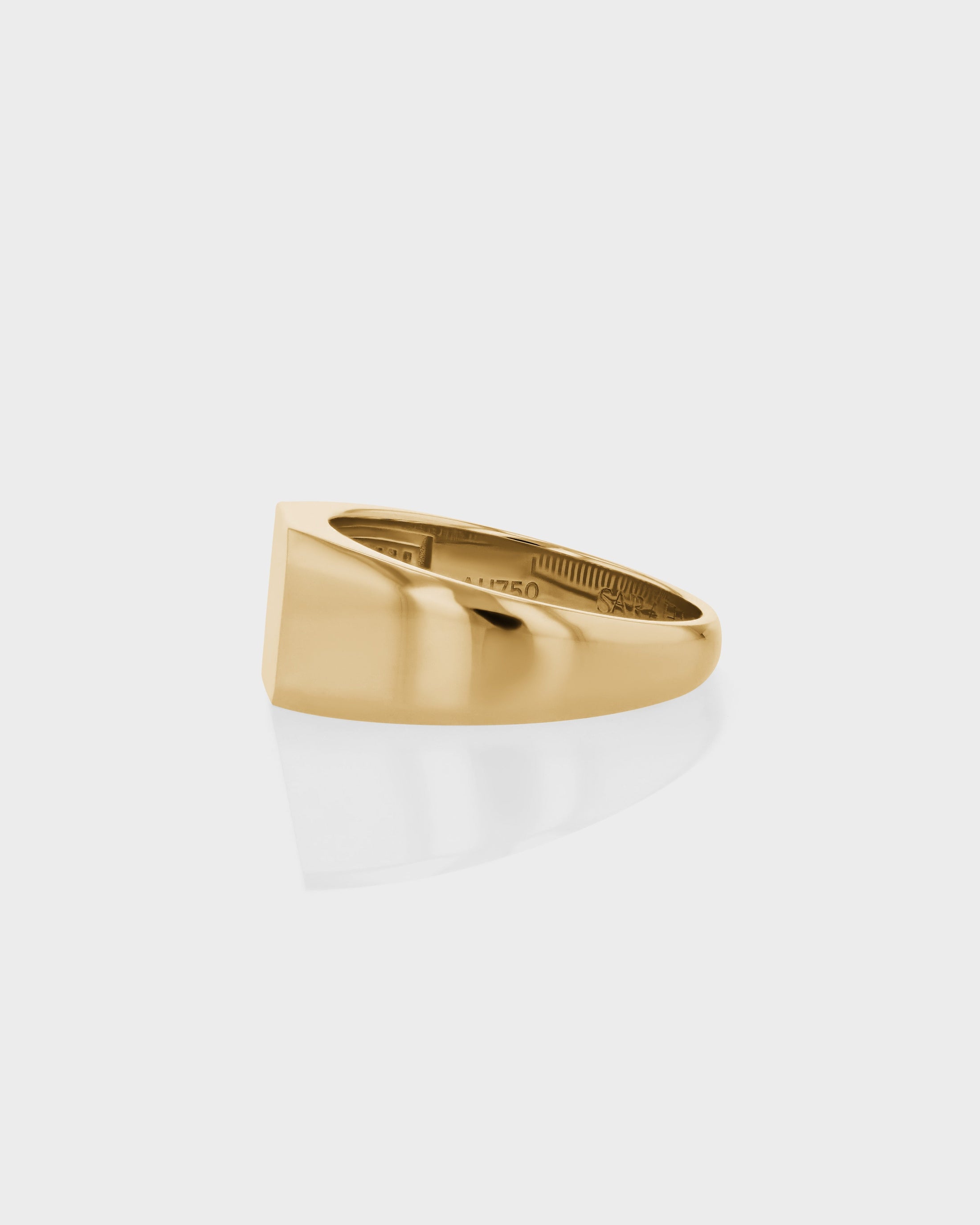 Elegant Gold Signet Wedding Band