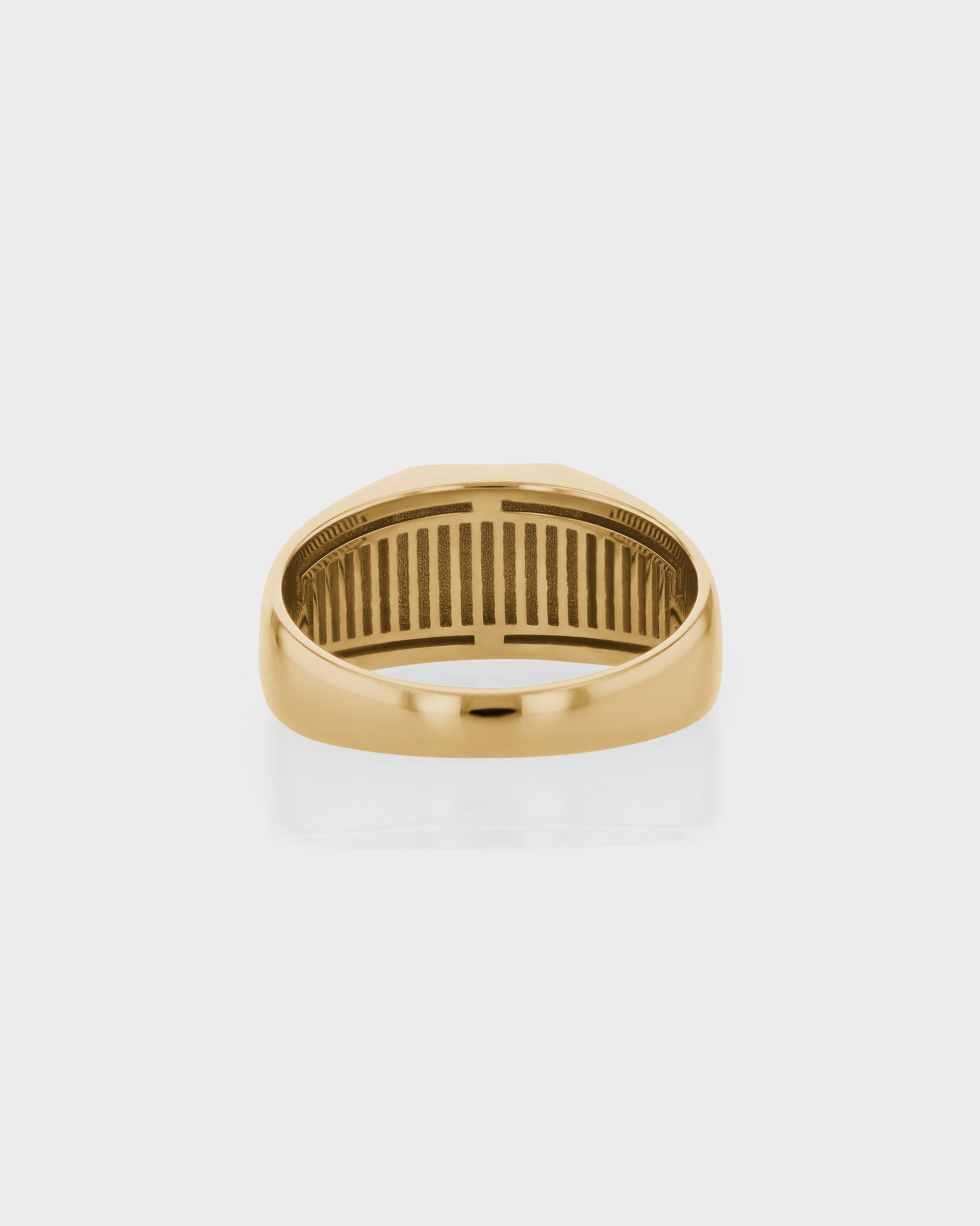 Elegant Gold Signet Wedding Band