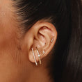 Load image into Gallery viewer, Sleek Chevron Gold Single Stud Earring
