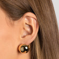 Load image into Gallery viewer, Golden Sphere Elegance Huggie Earrings
