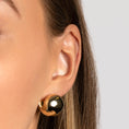 Load image into Gallery viewer, Golden Sphere Elegance Huggie Earrings
