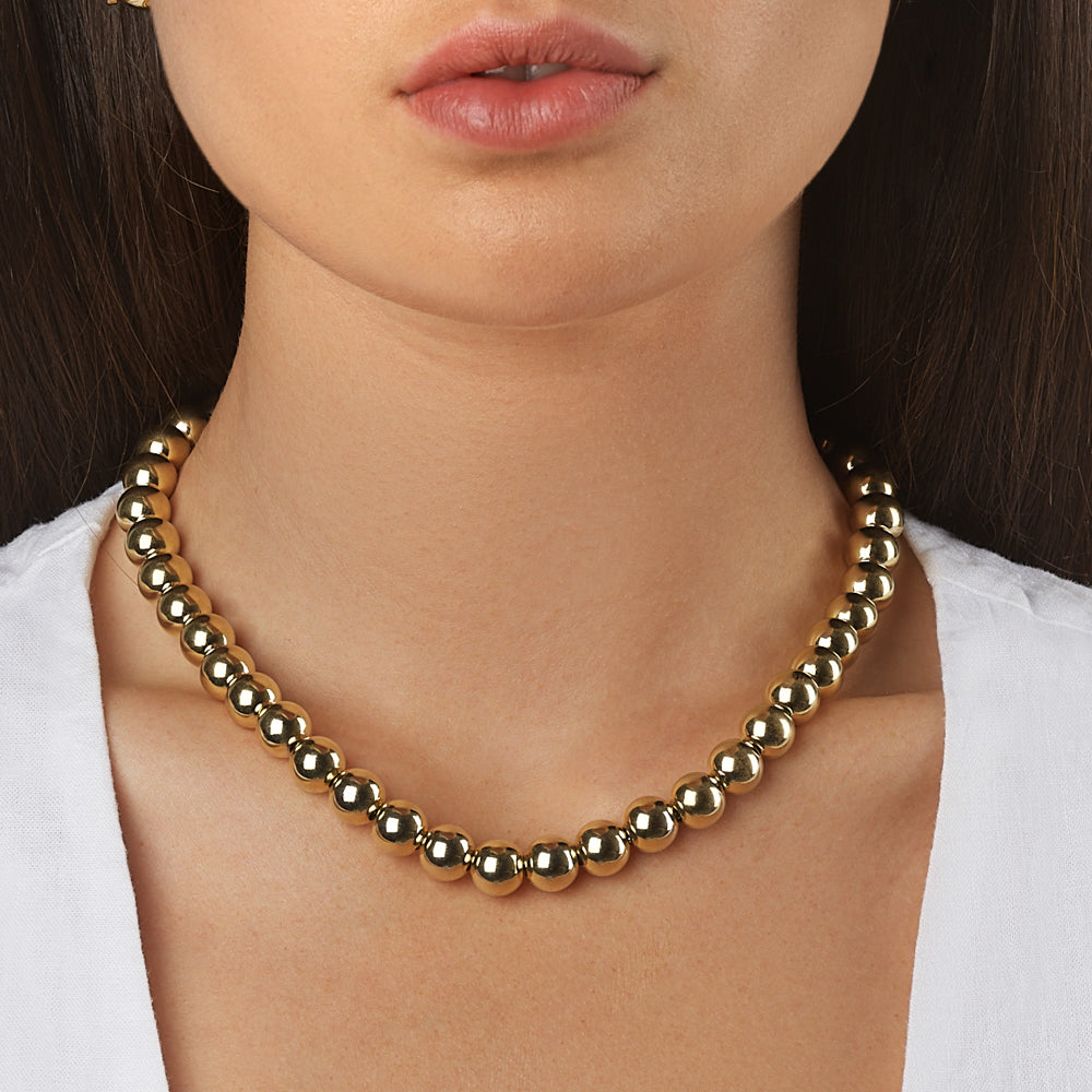 Glamorous Gold Ball Chain Necklaces