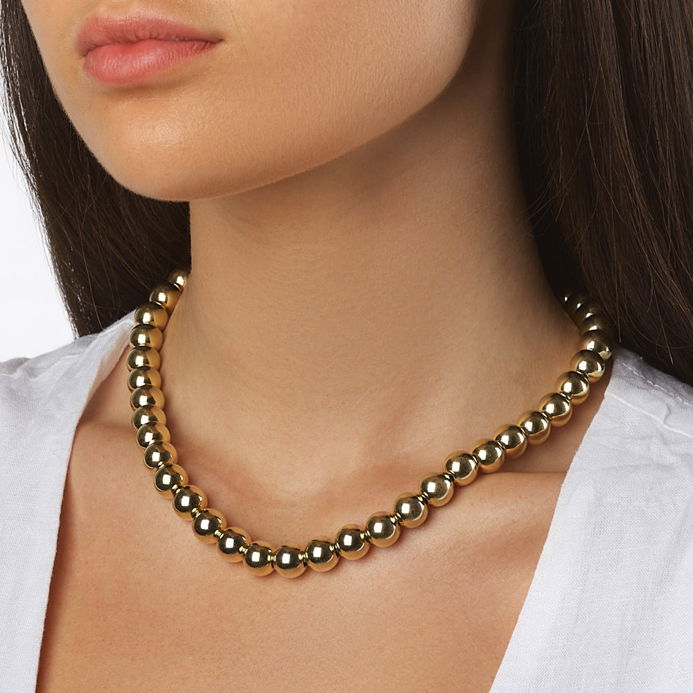 Glamorous Gold Ball Chain Necklaces