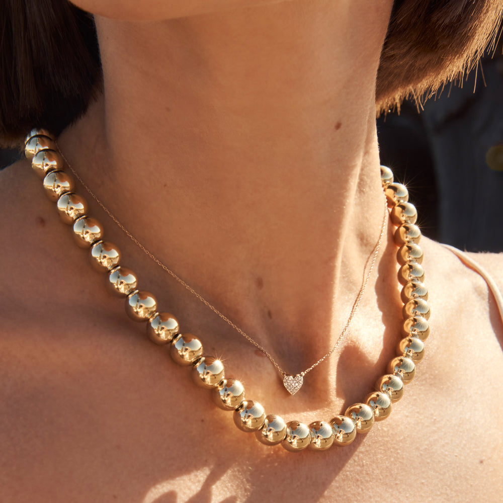 Glamorous Gold Ball Chain Necklaces