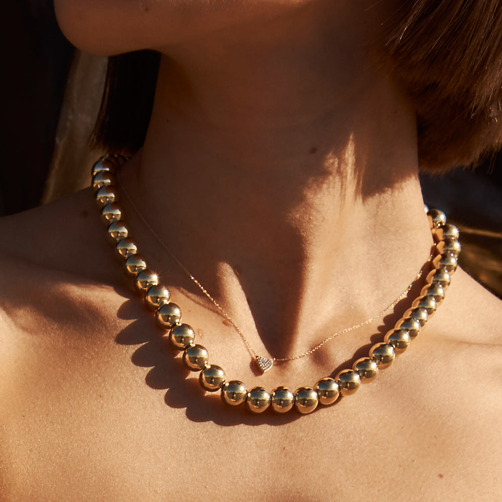 Glamorous Gold Ball Chain Necklaces 7