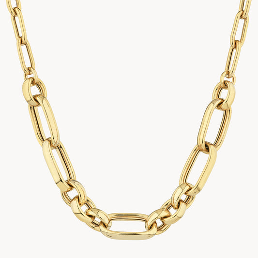 Elegant Gold Paperclip Chain Necklace