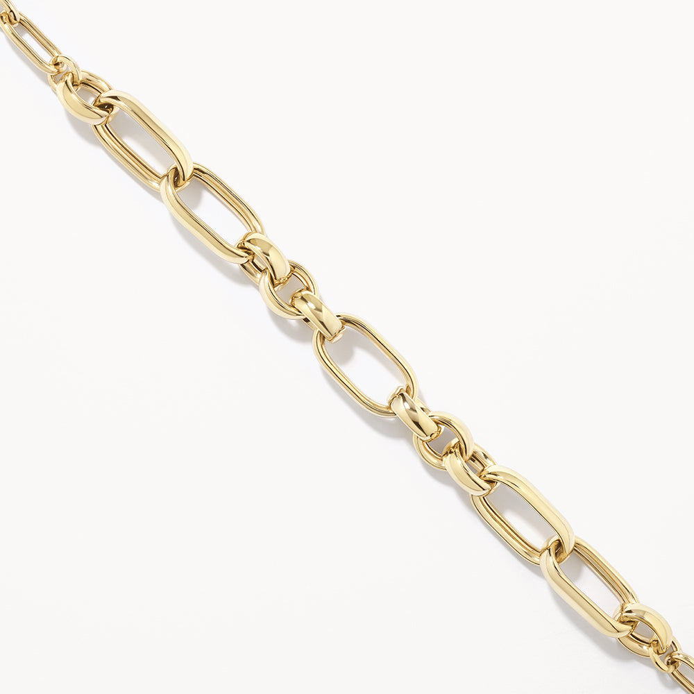 Elegant Gold Paperclip Chain Necklace