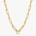 Load image into Gallery viewer, Elegant Gold Paperclip Chain Necklace
