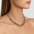 Load image into Gallery viewer, Elegant Gold Paperclip Chain Necklace
