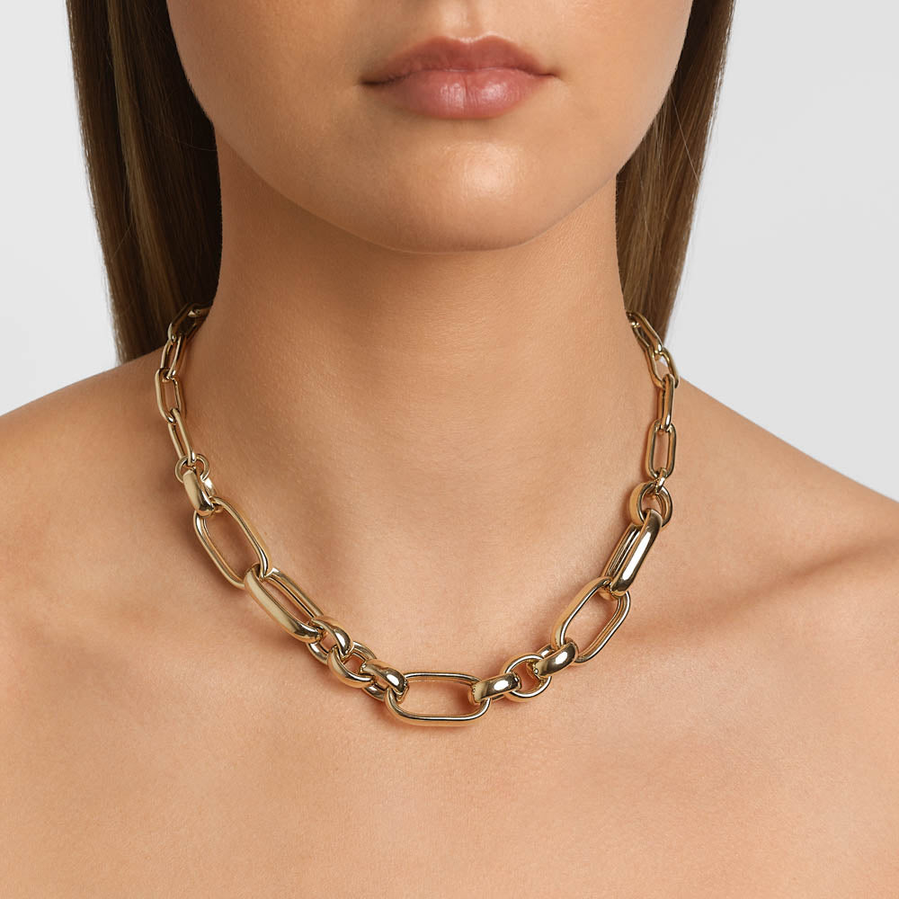 Elegant Gold Paperclip Chain Necklace