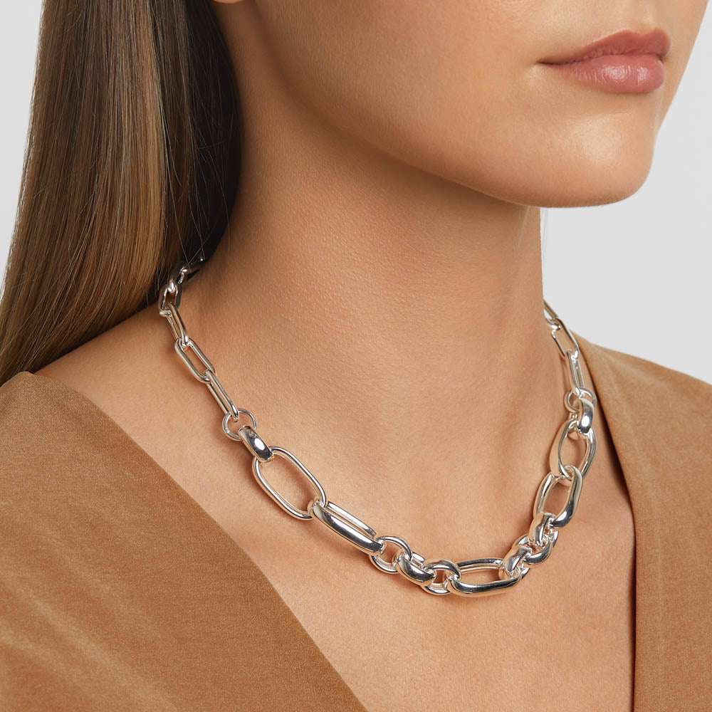 Luxurious Bold Paperclip Chain Necklace 9
