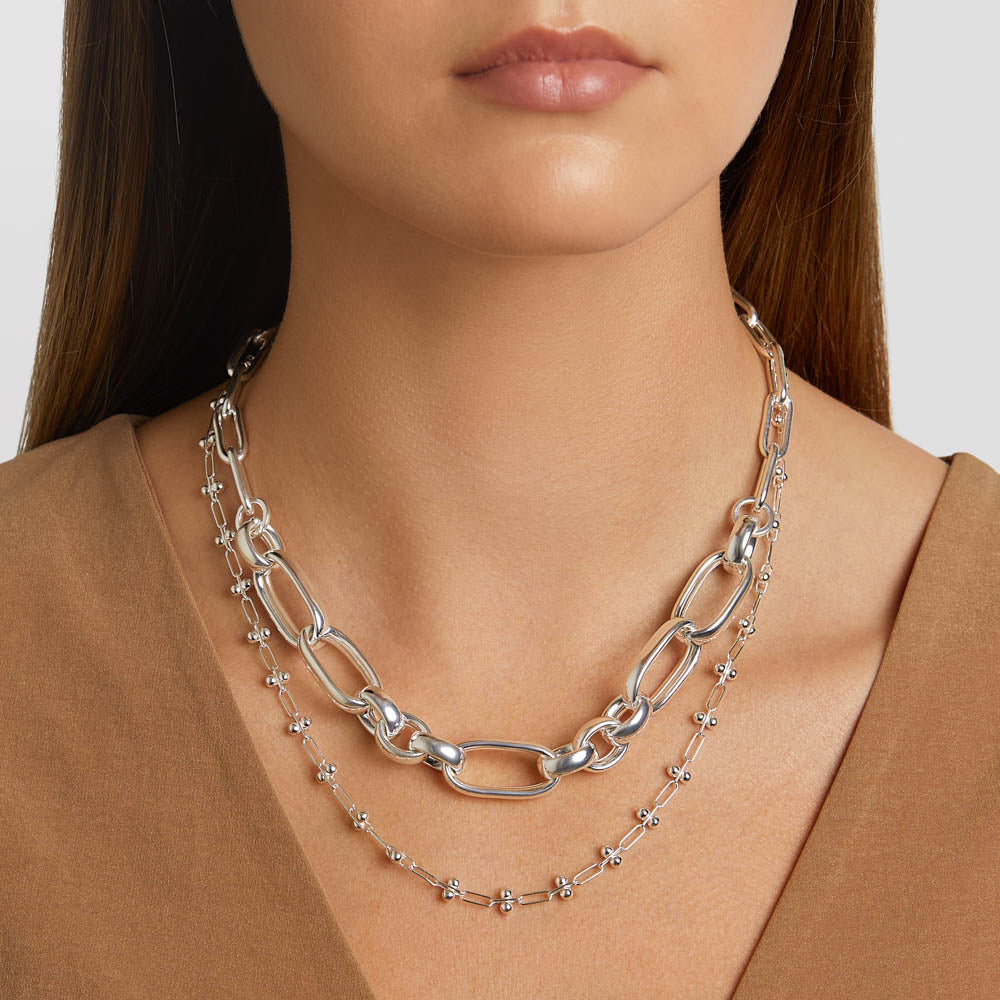 Luxurious Bold Paperclip Chain Necklace 11