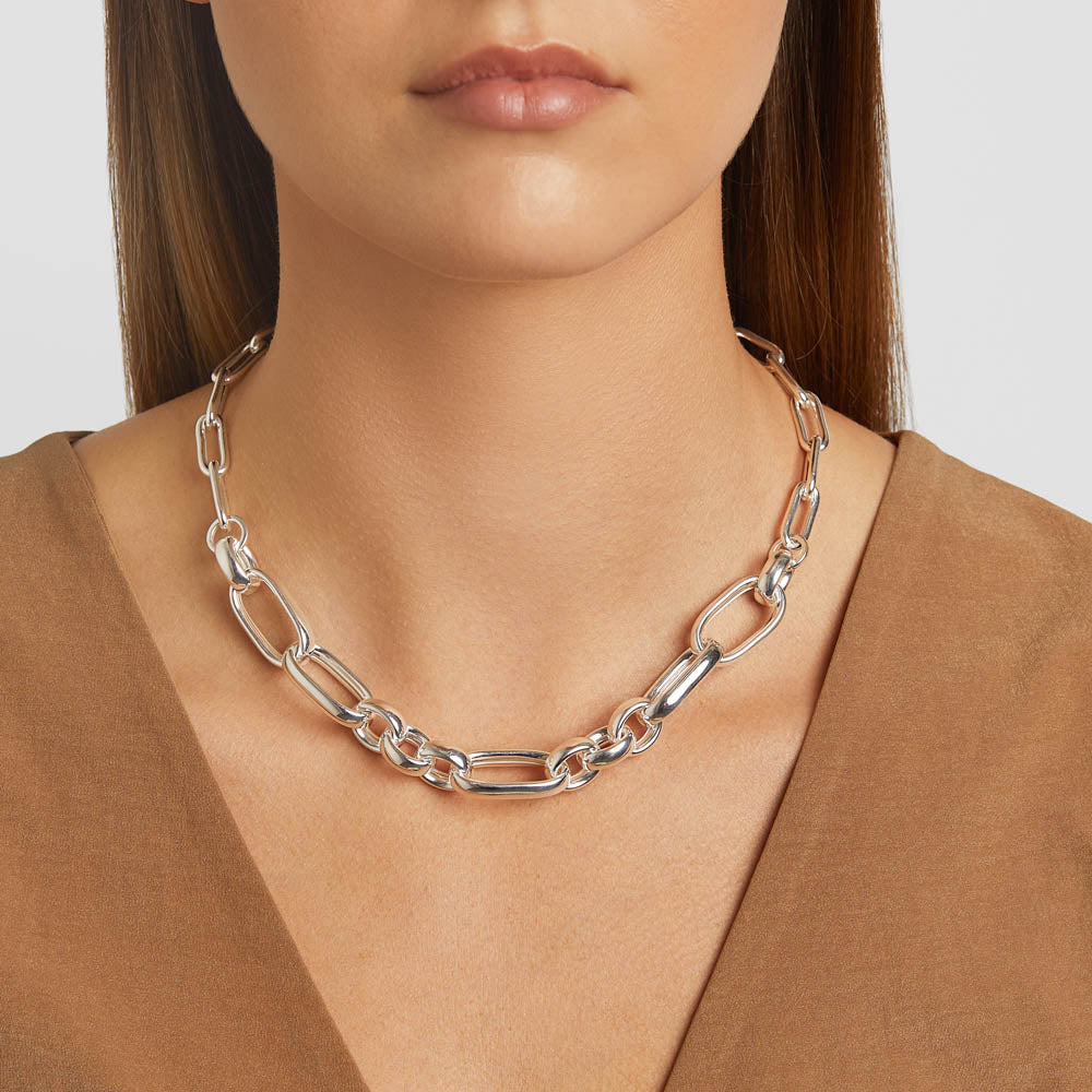 Luxurious Bold Paperclip Chain Necklace 7