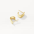 Load image into Gallery viewer, Sleek U-Shaped Gold Huggie Earrings
