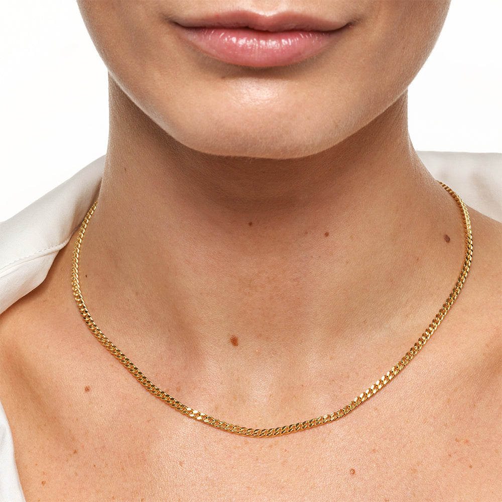 Golden Elegance Curb Chain Necklace