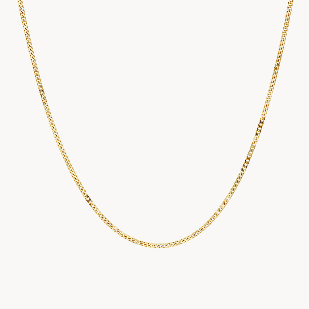 Golden Elegance Curb Chain Necklace