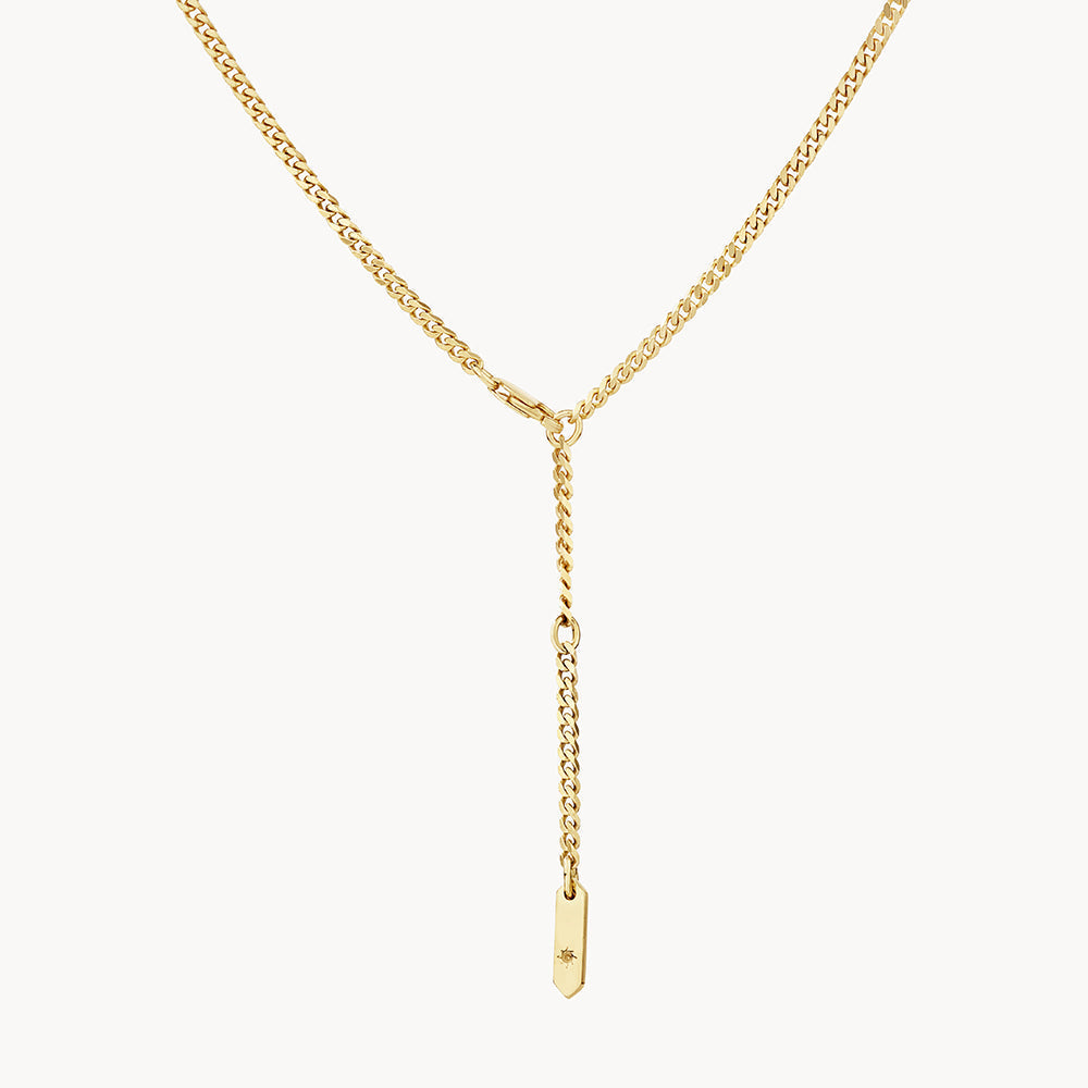 Golden Elegance Curb Chain Necklace