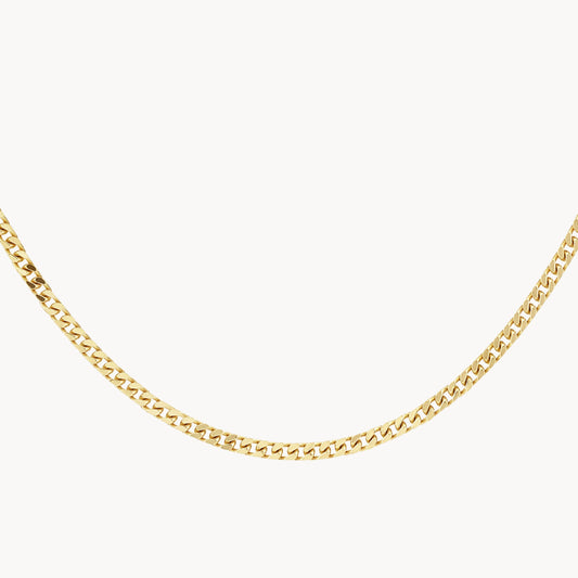 Golden Elegance Curb Chain Necklace