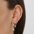 Load image into Gallery viewer, Elegant Silver Arc Single Stud Earrings
